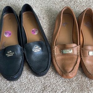 Two pairs Coach loafers 8.5